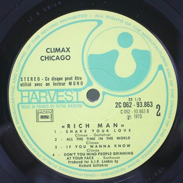 Climax Blues Band / Rich Man [2 C 062 - 93863] - 画像4