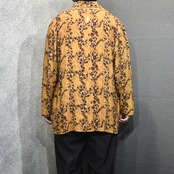 leopard pattern rayon easy tailored jacket