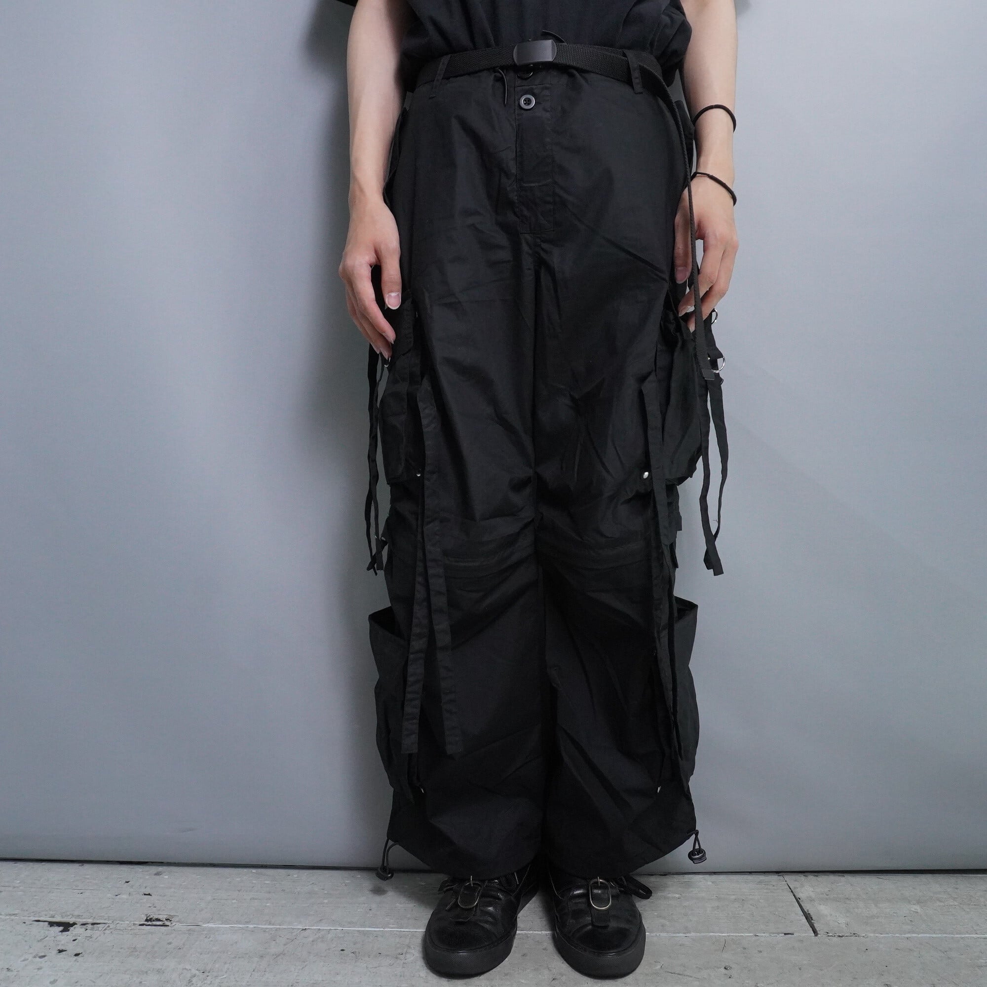 00's military UK techno pants black