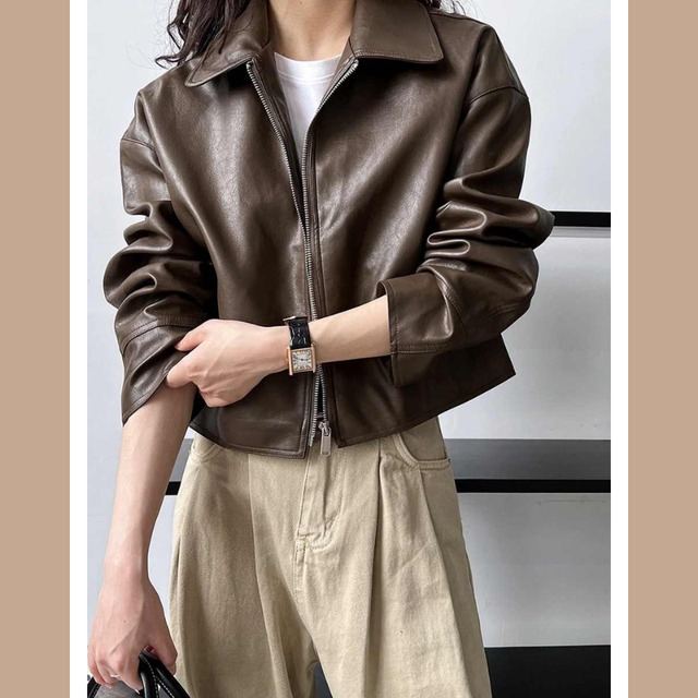 ジッパーショートジャケット　E00422