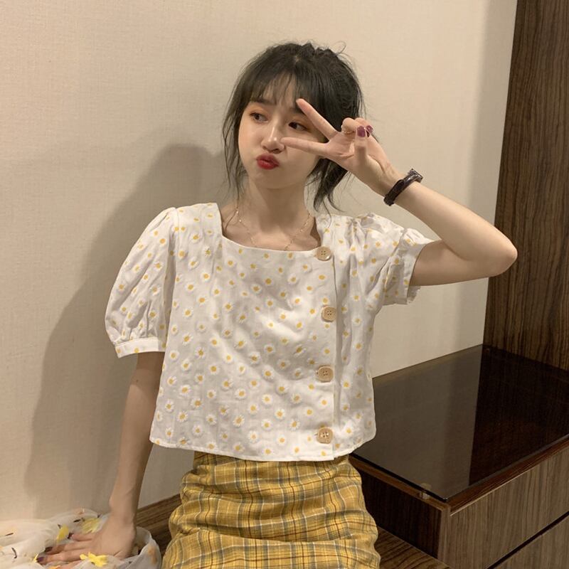 スタイルショートスリーブシャツ レディースカラートップス スクウェア 試着室49502874508