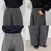 Front pocket melton touch wide PT/charcoal gray