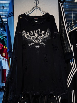 "Harley-Davidson"Gothic logo design boro custom sweat shirt