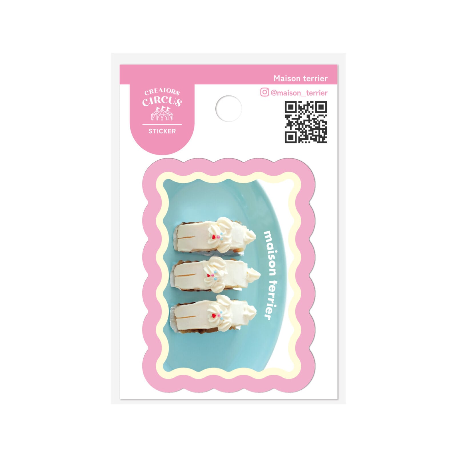 Maison terrier ×CREATORS CIRCUS roll cake dogs ステッカー ST01