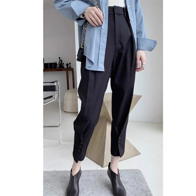 タックテーパードパンツ 2color 10717