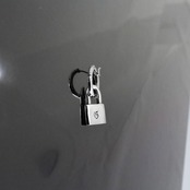 CROSS THIN HOOP with PADLOCK / クロスシンフープ ウィズ パドロック