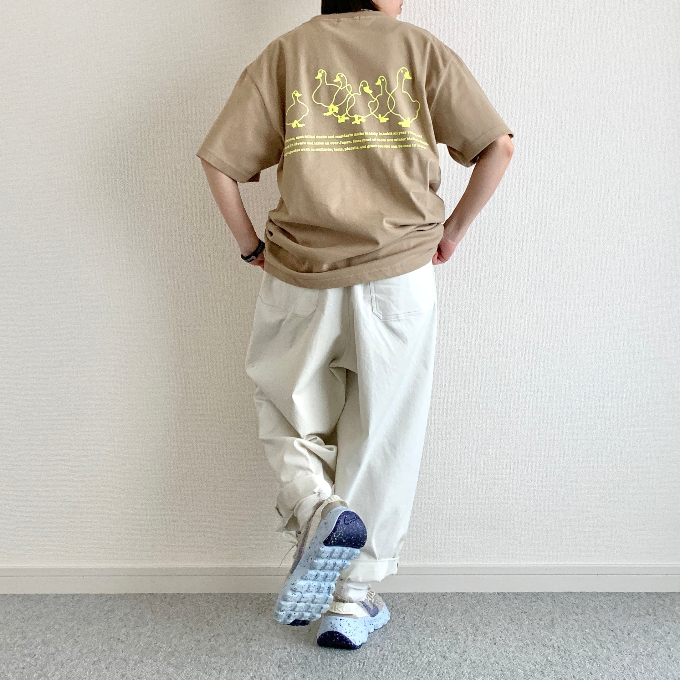 ダックTEE / サンド x ネオンイエロー | portsidelaboratory STORE