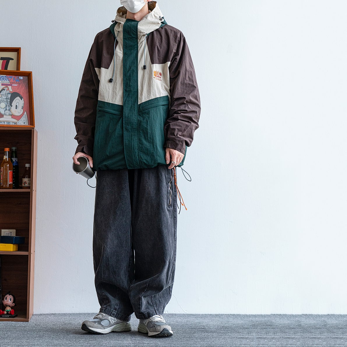 Flostore配色アウトドアウィンドブレーカー | mblueshop