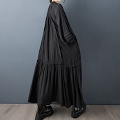 フリル ギャザー ティアード ワンピース 00281