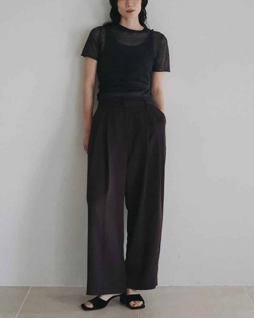 anuke(アンヌーク) Wrapcami Layered Knit | サウスオレンジ｜メンズ