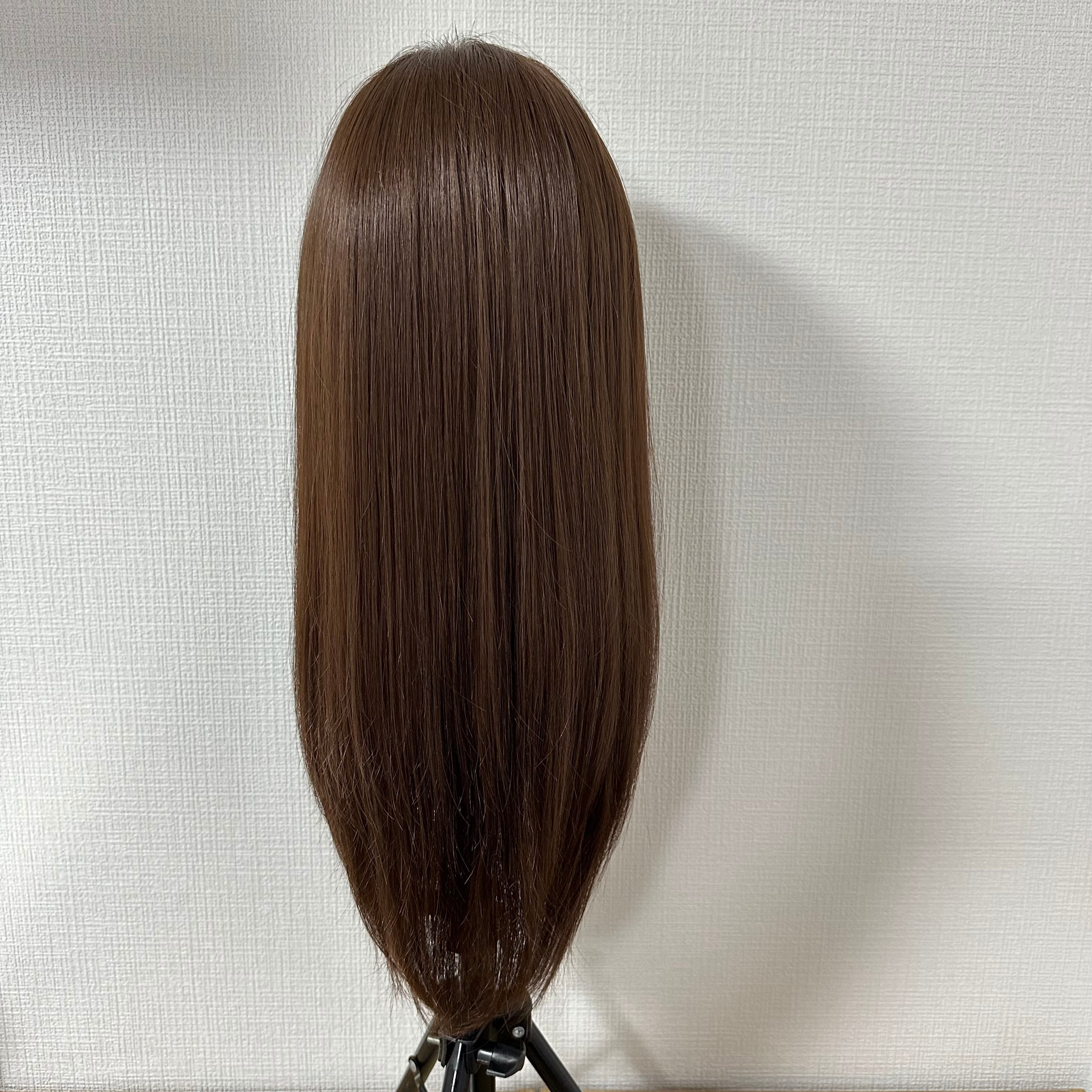 毛量減 羽ウィッグ 55cm ブラウン系 | 百合子ウィッグ