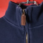 POLO RALPH LAUREN ハーフジップスウェット ネイビー 白ポニー S