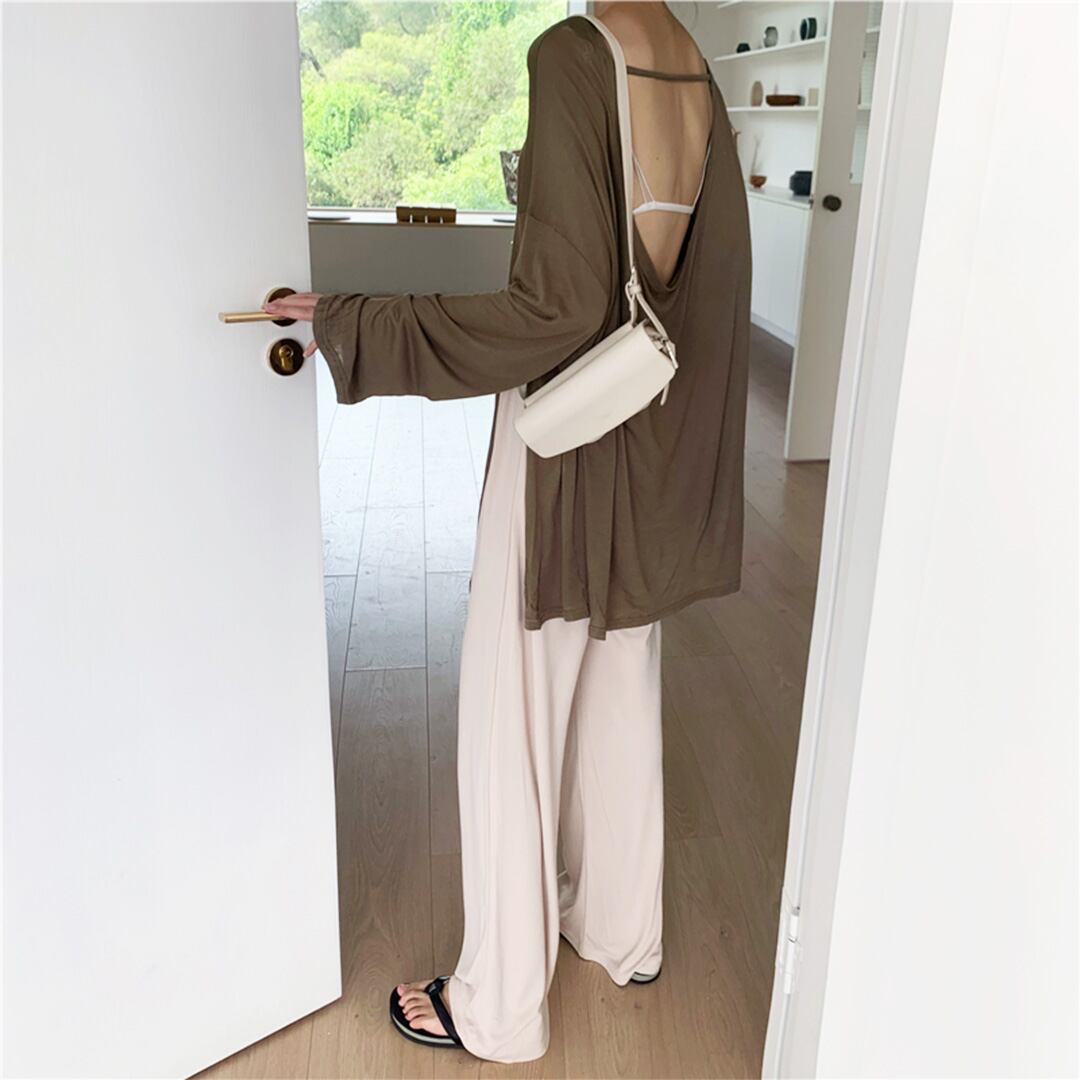 バックオープンリラックスカットソー K0245