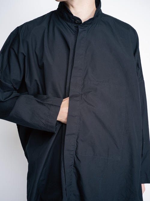 [Late90's] "eskandar" Flat pattern Cotton Shirt  (Made in Poland)