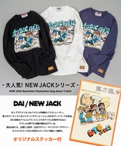 ◆NEW JACK MusicNote イラスト ロンT◆gt-6362-332jn