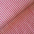 ブロックプリント生地【50cm単位】インド綿 ストライプ柄 白×赤 #41010-RD1