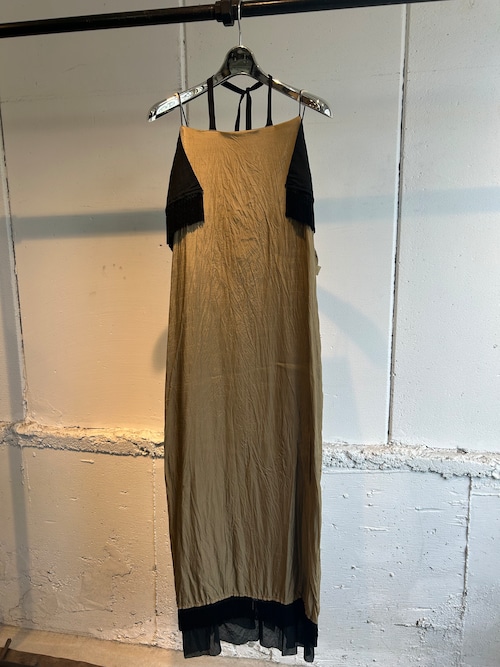 PONTI  cupra fringe dress