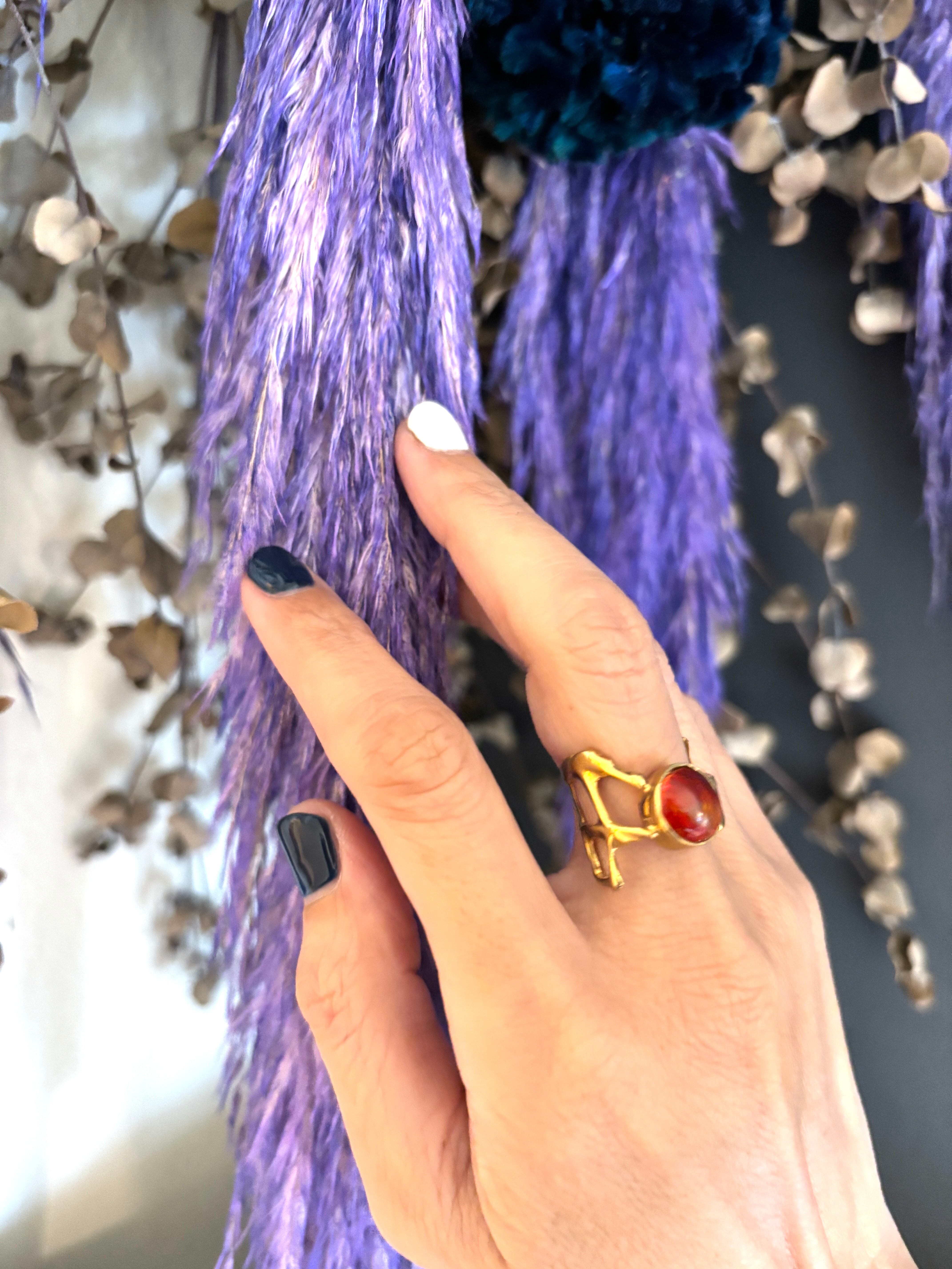 Re琉球ガラスリング / 「波の綾」