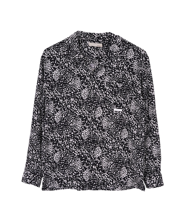 【#Re:room】LEOPARD OPEN COLLAR LONG SLEEVE SHIRTS［RES091］