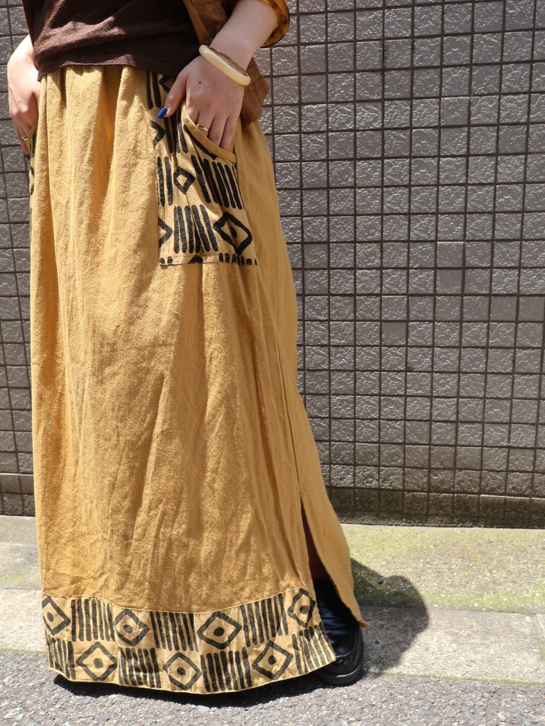 70s~ bandana pattern tiered skirt 【1853】 | vivie