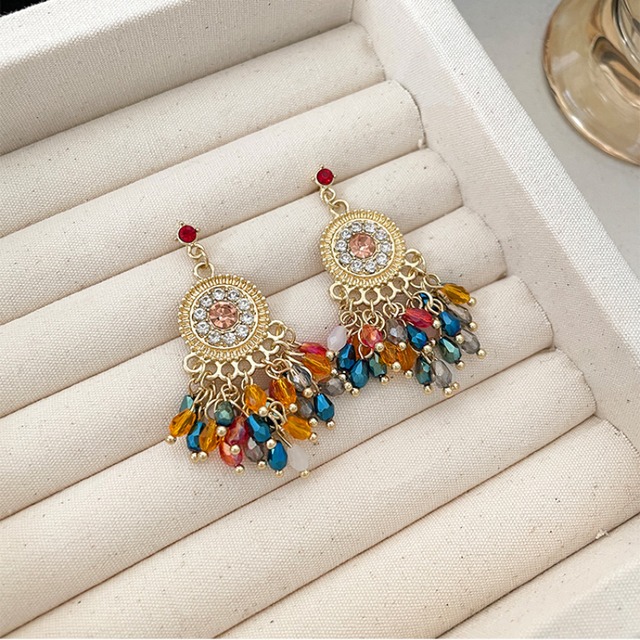 someday彩色ビーズタッセルピアス 2s