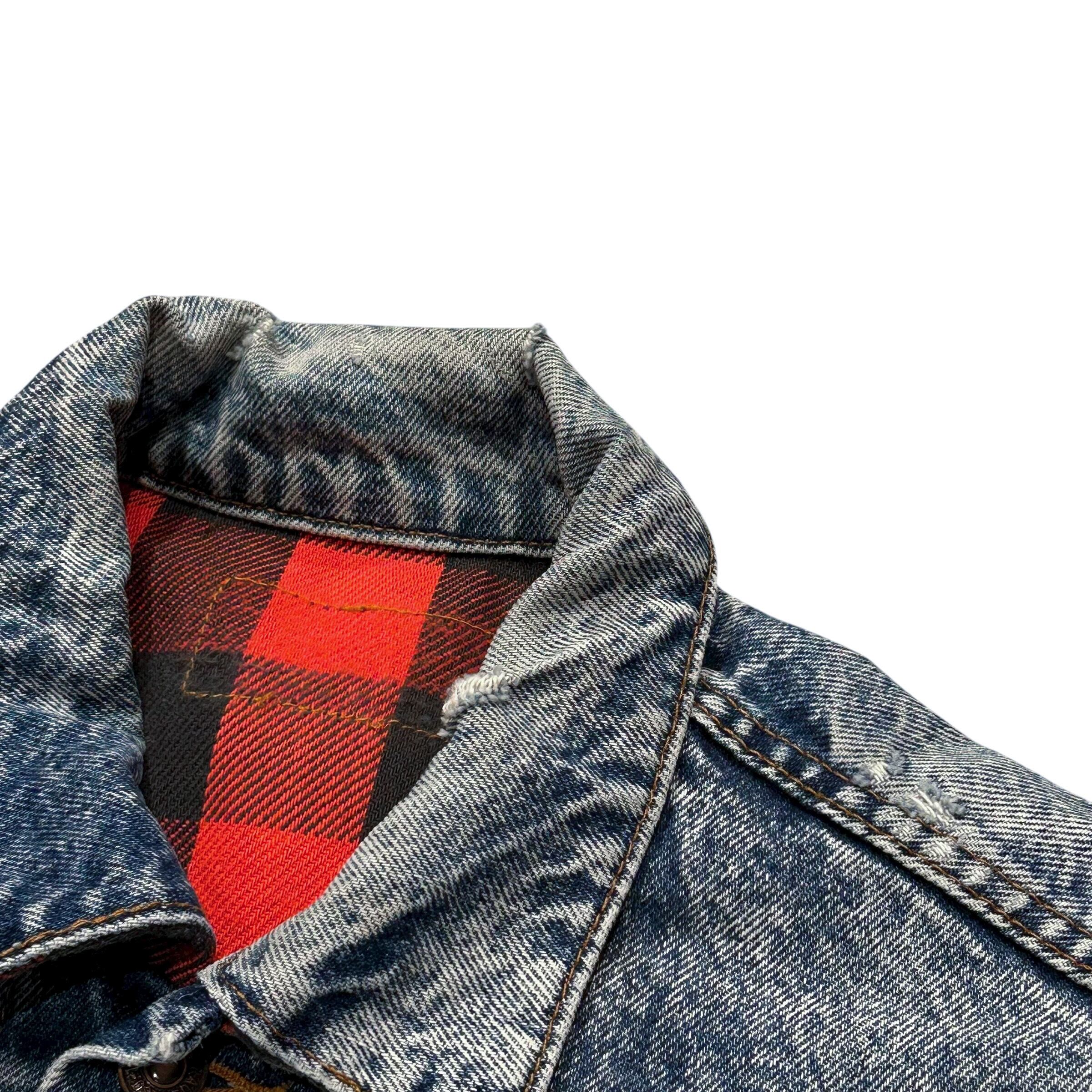 90's USA製 Levi's 70417-0819 Chemical Wash Flannel Lined Denim