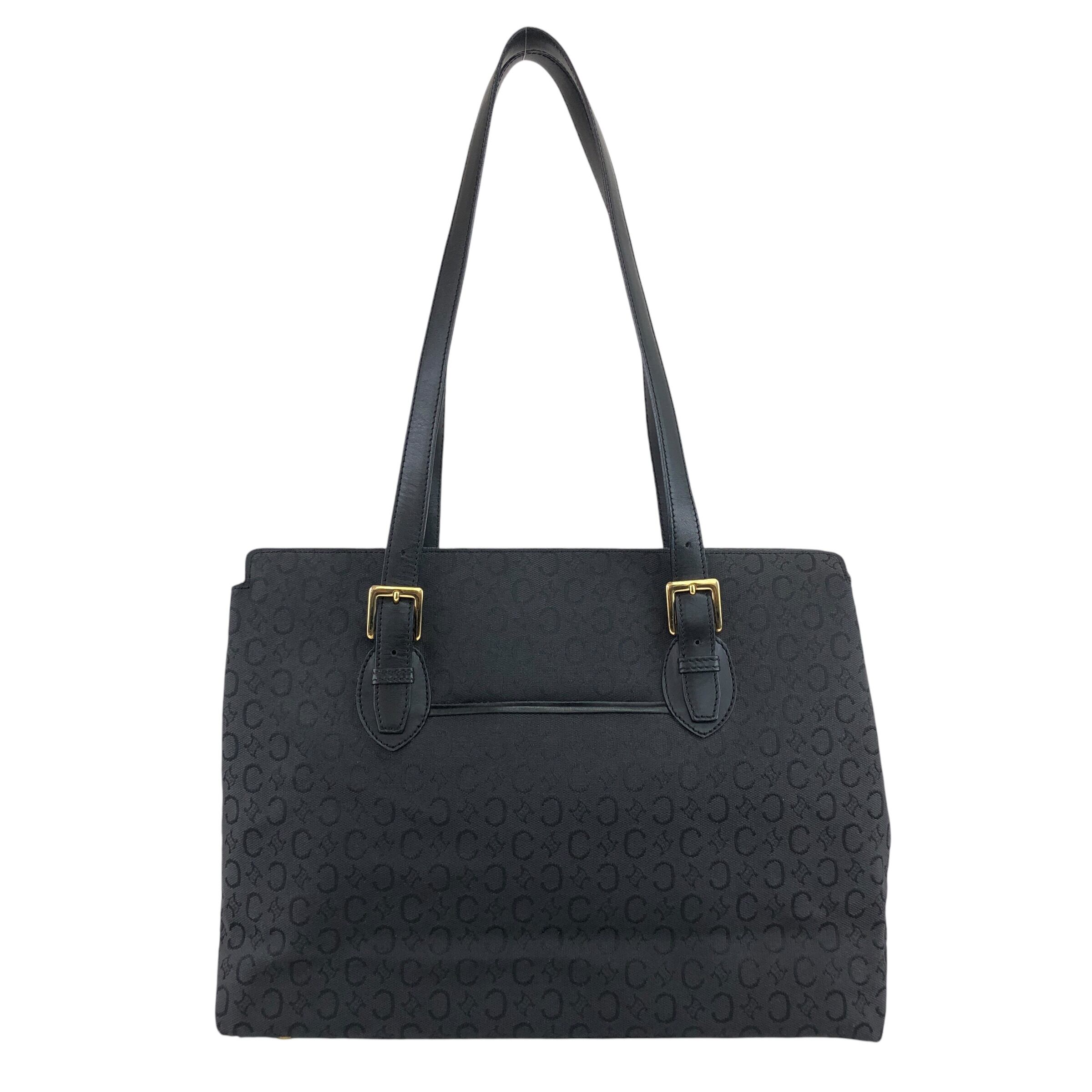 CELINE(セリーヌ) Cマカダム トートバッグ ハンド 黒 ブラック CELINE セリーヌ Cマカダム トートバッグ ブラック ジャガード レザー