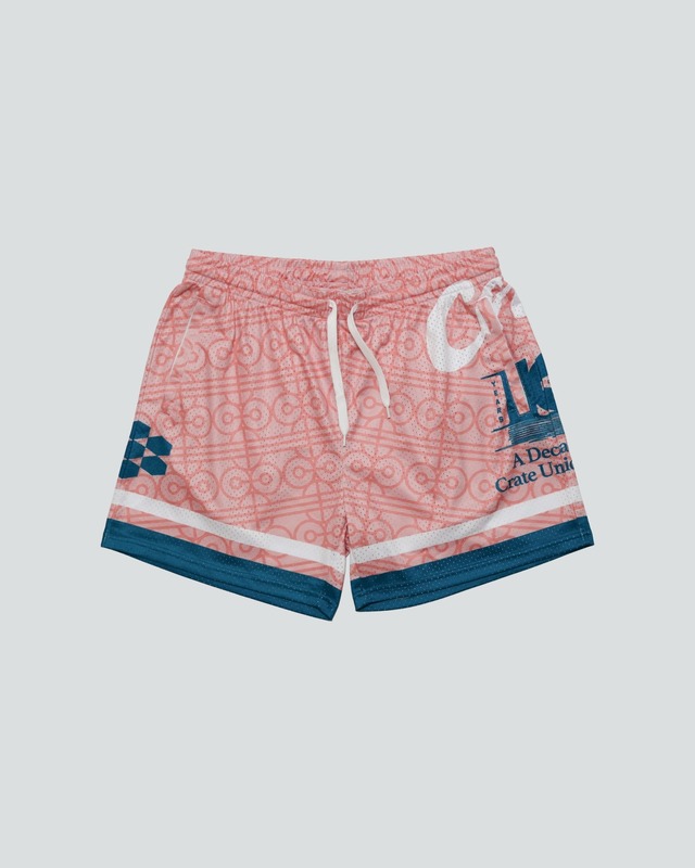CRATE 10th Anniversary Mesh Shorts -CONFETTI- WHITE