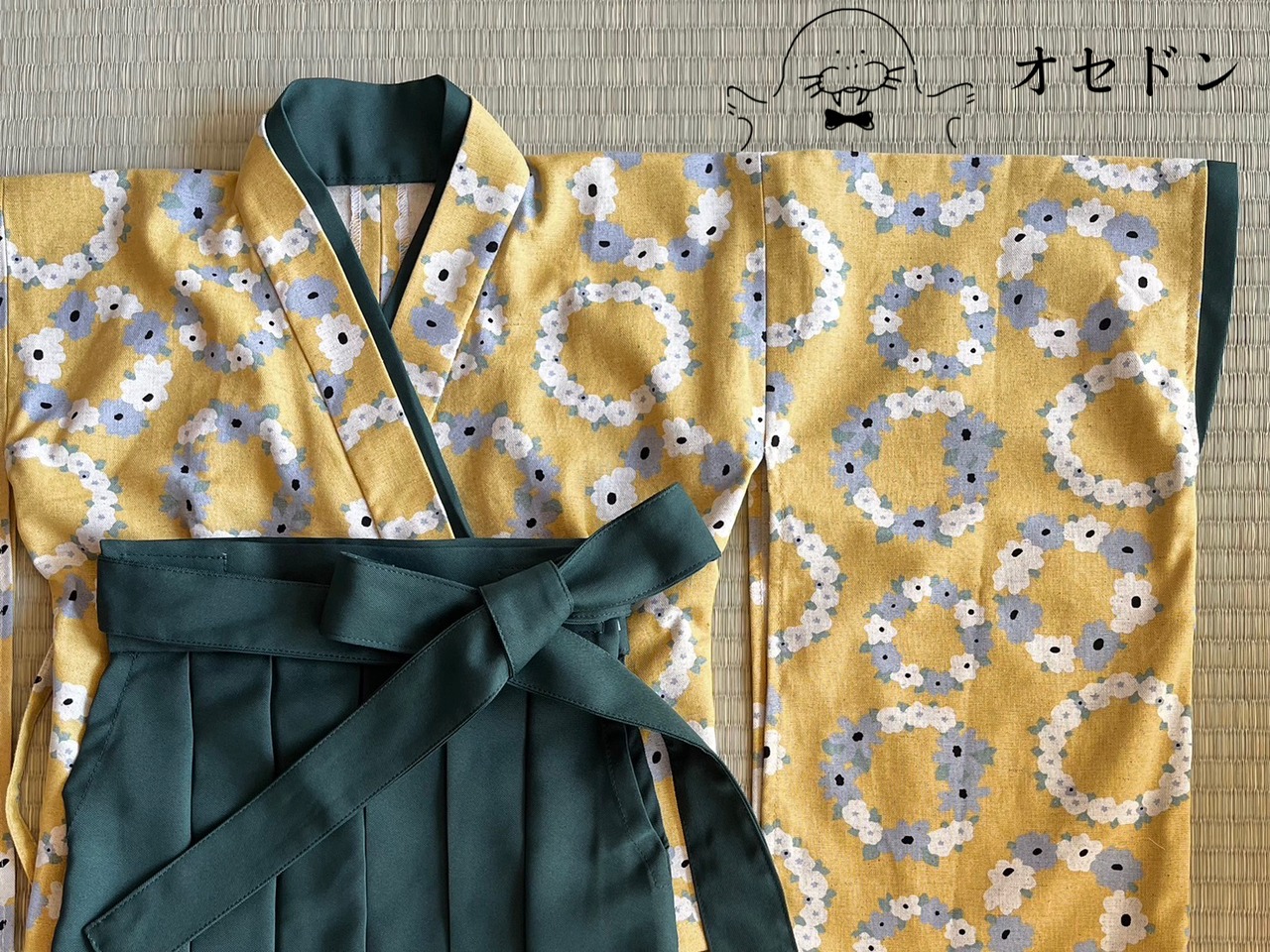 キッズ用袴 RAKUHAKA【花冠】95〜105cm相当 3歳児 - 1