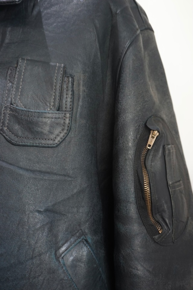 french leather pilot jacket