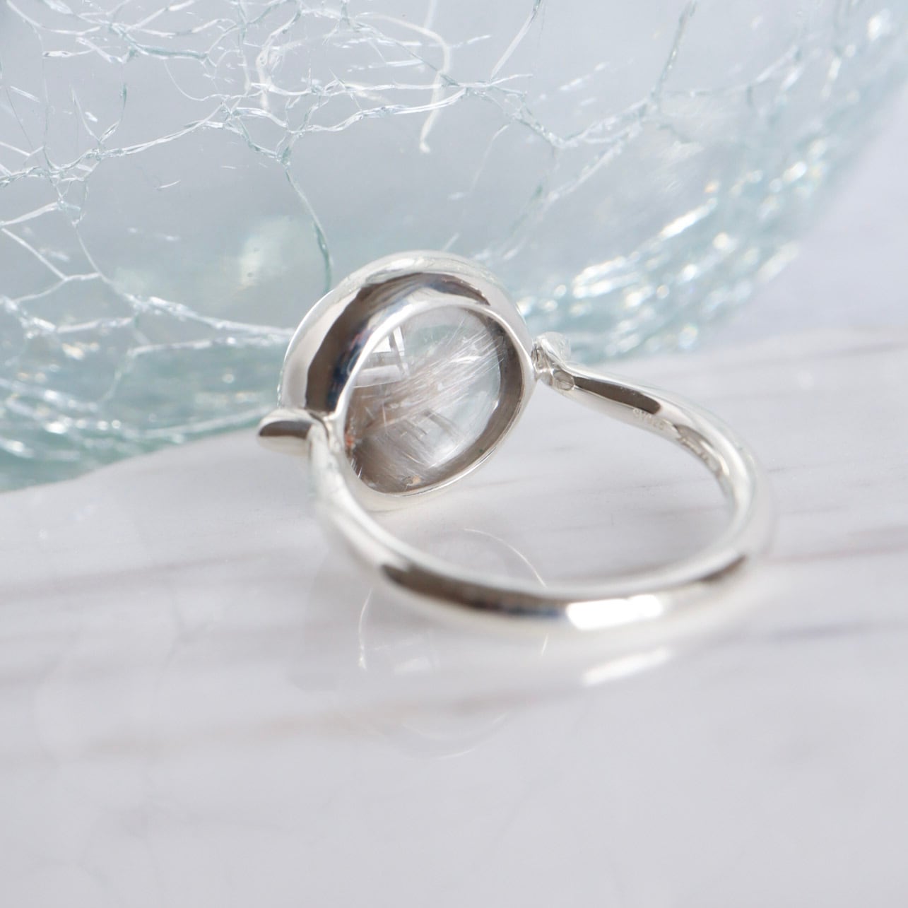 プラチナルチルクォーツ リング（Brookite in quartz）/ 【1点限定