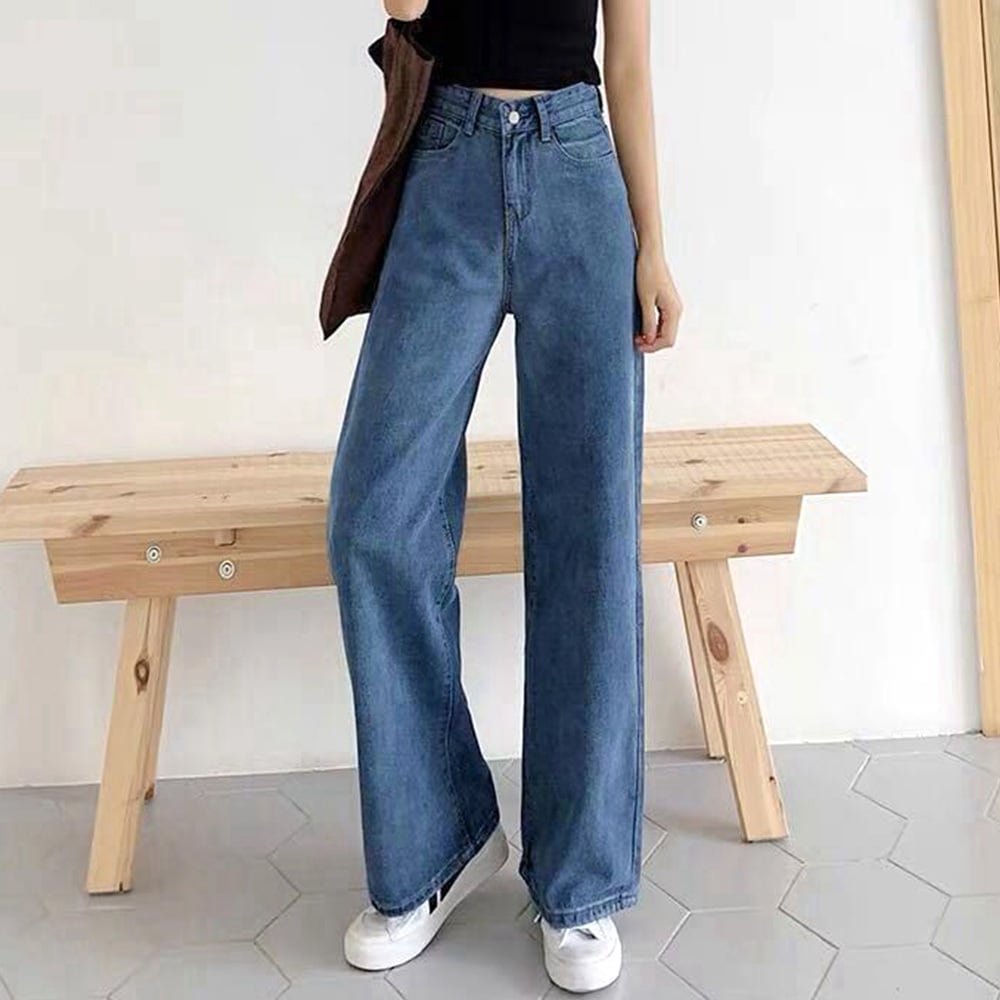 ストレート デニムパンツ レディース デニム きれいめ おしゃれ 大人 カジュアル 韓国 ハイウエスト ジーンズ ゆったり 春夏秋冬 大人可愛い 大人女子