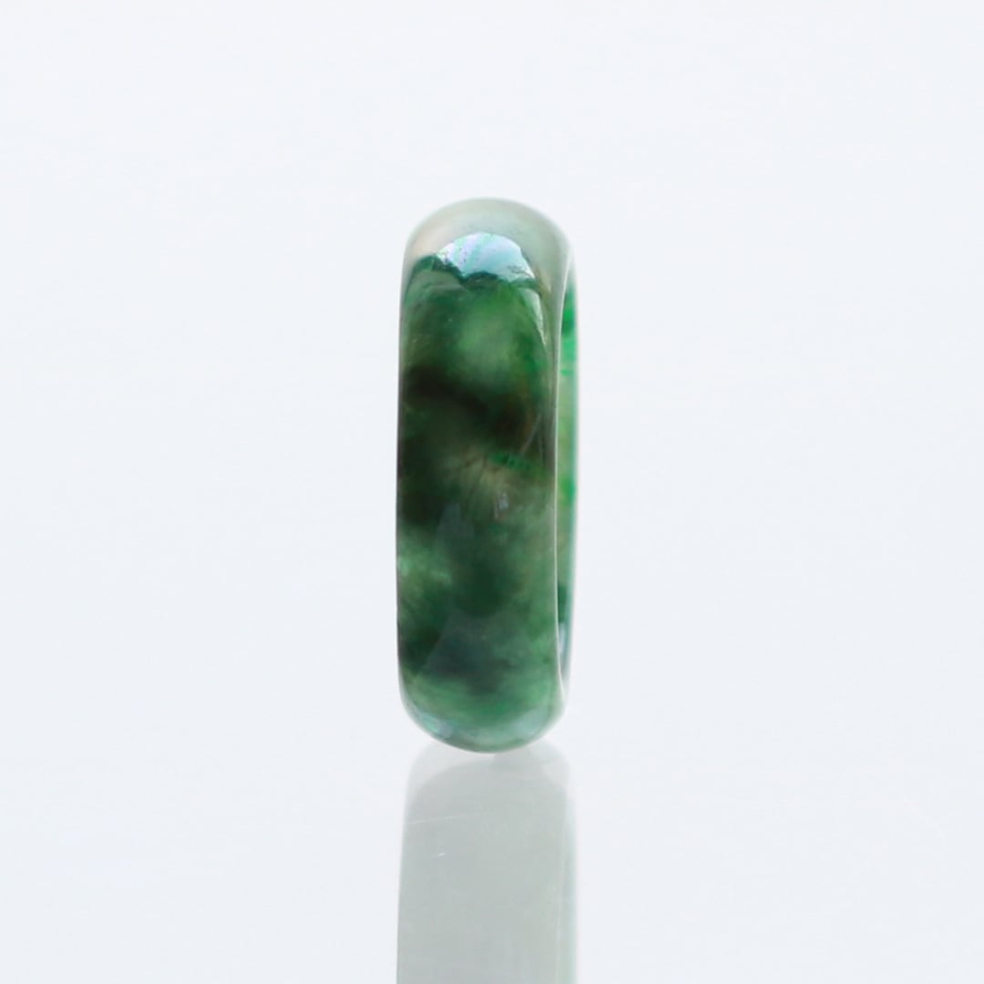 【新品 台湾翡翠 太リング】濃い緑 グリーン 現地購入品 希少色 22〜23号 16号】定番！ 濃緑翡翠甲丸リング A貨翡翠 jd_rg1005 | 【MeiNu
