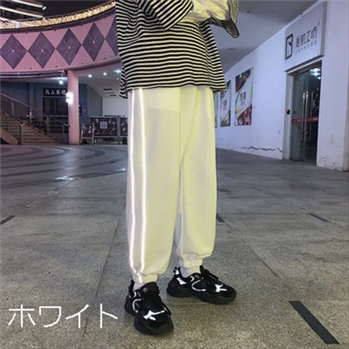 新品 サイドライン リブニットパンツ 厚手スウェットパンツ 秋冬 