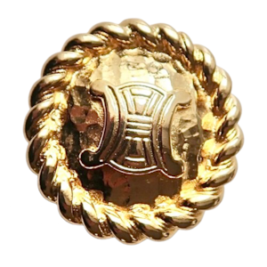 【VINTAGE CELINE BUTTON】ゴールドフレーム ロゴボタン 30mm L-26004