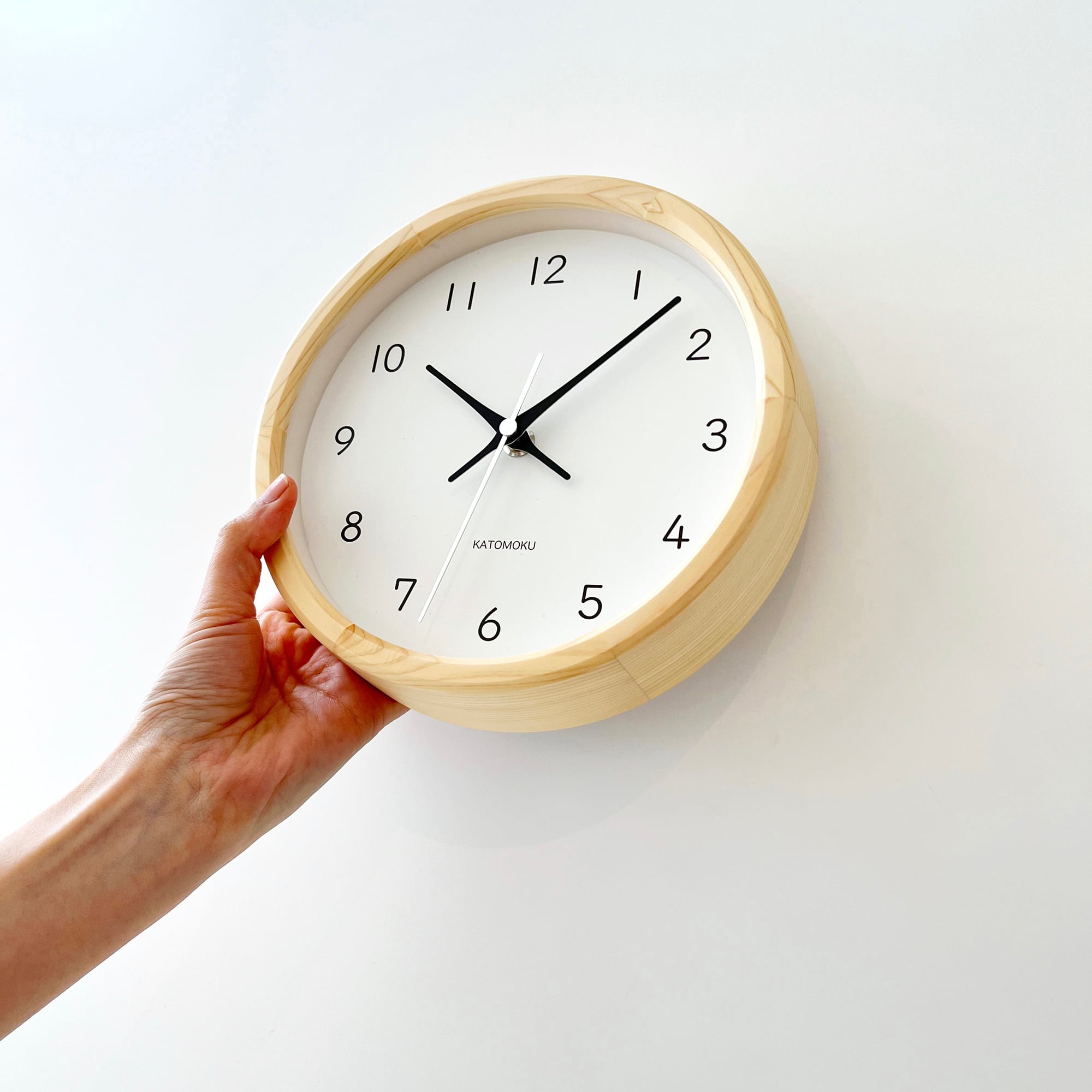 KATOMOKU muku clock 13 ヒノキ km-130HI 掛け時計 | 加藤木工株式会社