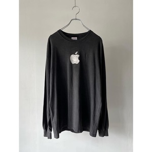 -Apple- logo print l/s T-shirt