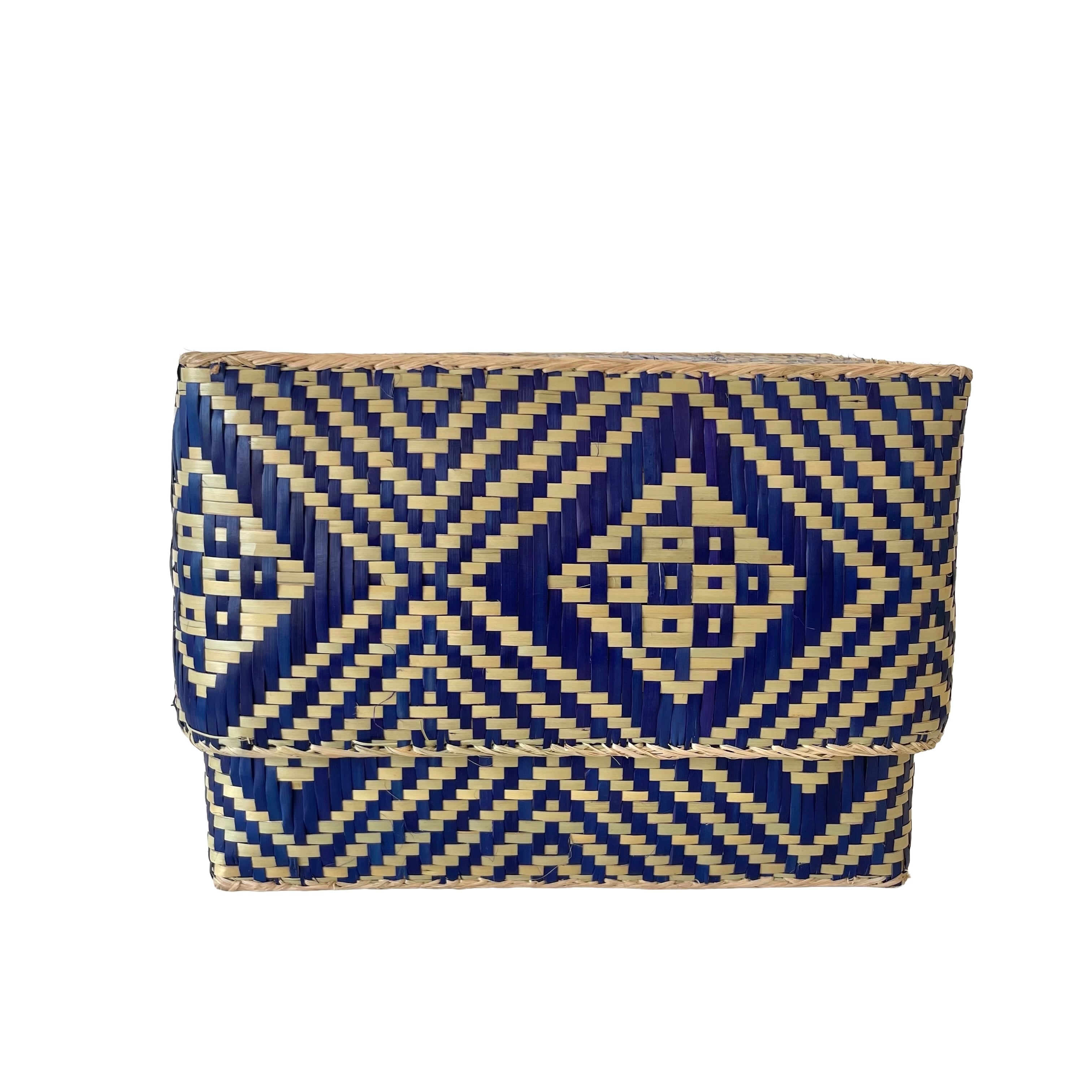 Rectangular colourful basket S w20.5cm×12.5cm×h15cm 四角カラフル蓋