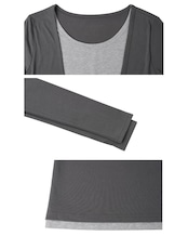 Bicolor layered long sleeve Tshirt T20274