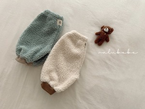 【valu bebe】フリースボアジョガーパンツ ミント 60〜80cm  241102