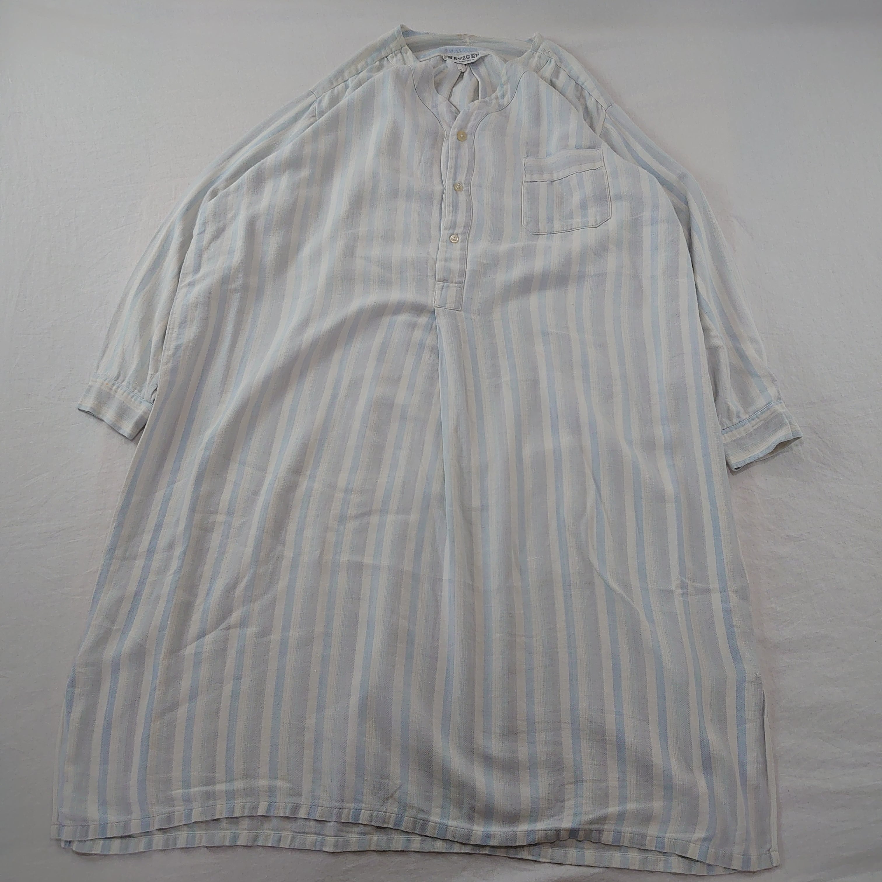 【50～60s】スイス製 grandpa shirt グランパシャツ ストライプ