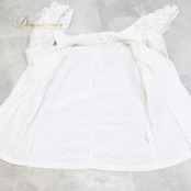 フラメンコ 衣装 prima boutique プリマブティック トップス ブラウス ホワイト系 白 レース フリル ダンス パーティ 発表会 舞台 ステージ衣装 ダンスウェア