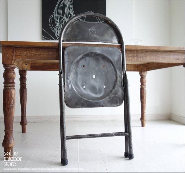 アイアンフォールディングチェア イス 椅子 折りたたみチェアー