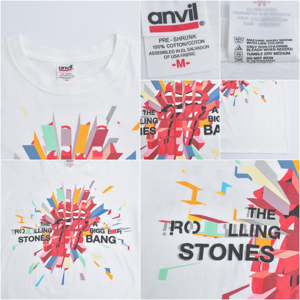 00s USA製 anvil アンビル THE ROLLING STONES ワールドツアーT
