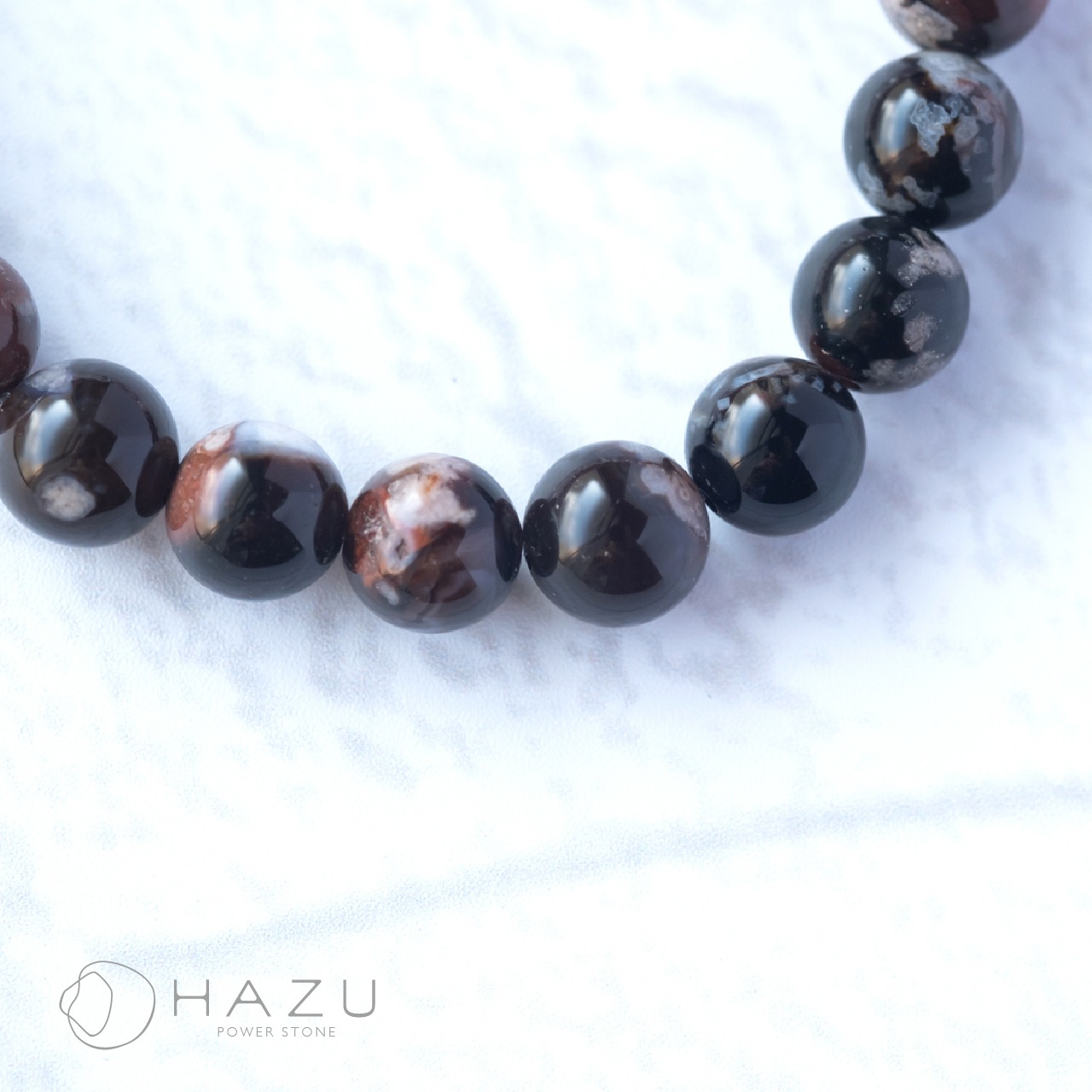 静かな華やかさの愛と守り［クンツァイト／ブラック桜瑪瑙／ローズクォーツ／水晶］