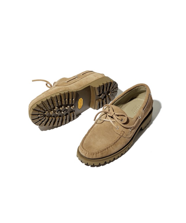 UNUSED / UH0633 SUICOKE DECK SHOES VIBRAMSOLE(BEIGE)