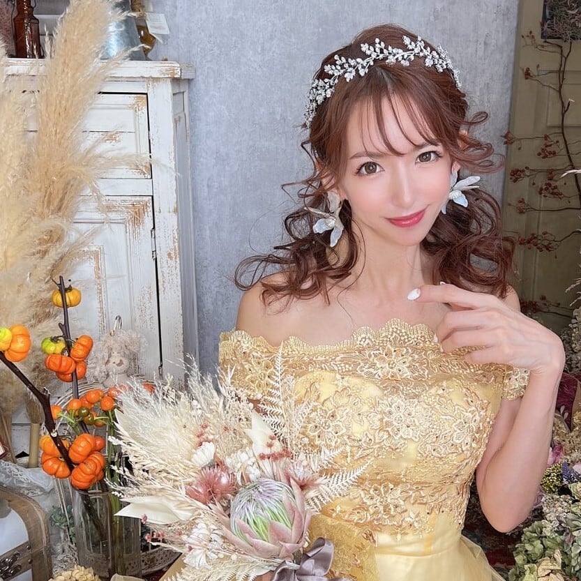 H-135 キュービックジルコニア Floral Head Band | ウェディング