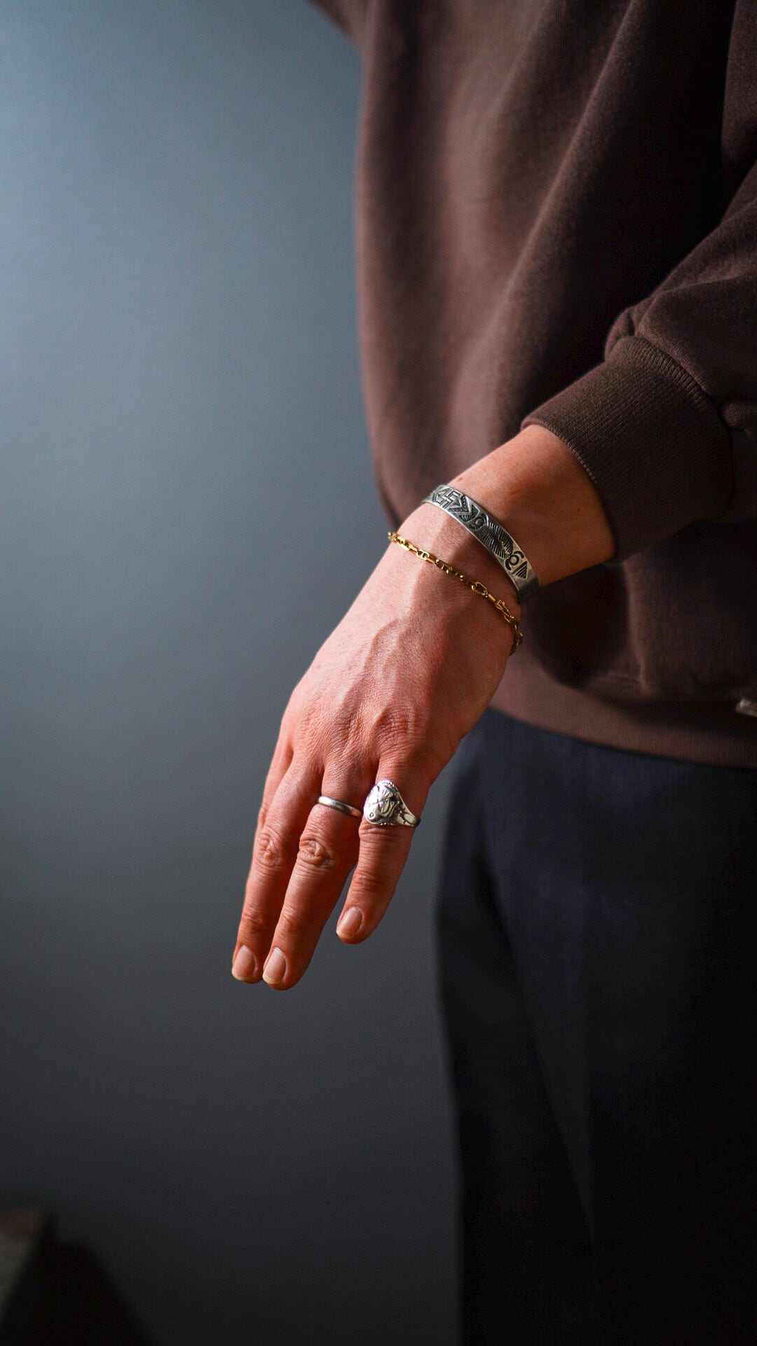 VINTAGE】U.S. VINTAGE K14 イエロー ゴールド アンカー チェーン