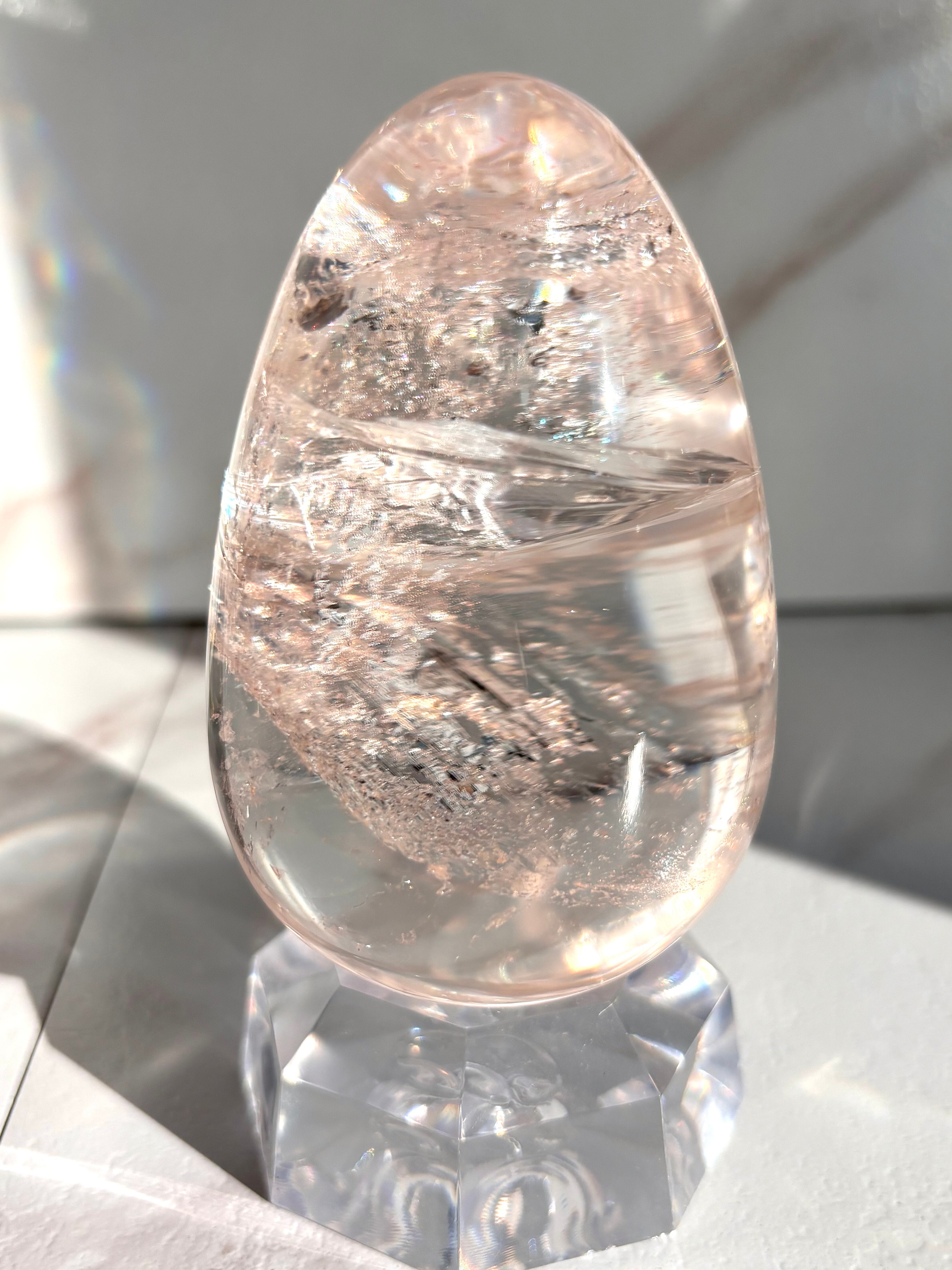 大玉7.9cm❣️最高品質✨️天然石ピンクアゼツライト スフィア 丸玉