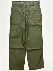 60s US ARMY OG-107 COTTON SATEEN BAKER PANTS Size W36L31→W35.5L30